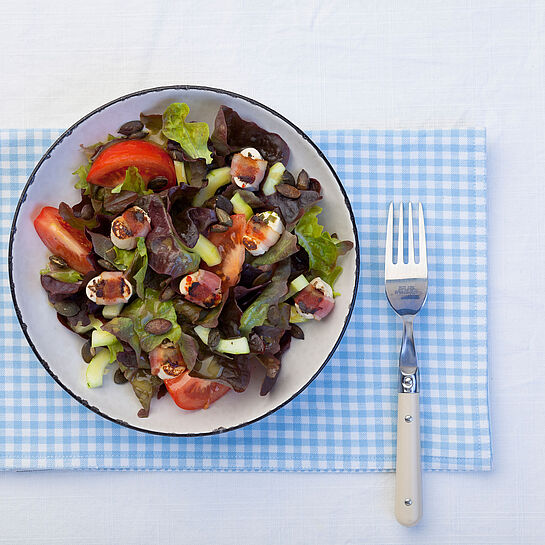 Bunter Salat mit Bresso Frischkäsehäppchen - immer ein Genuss
