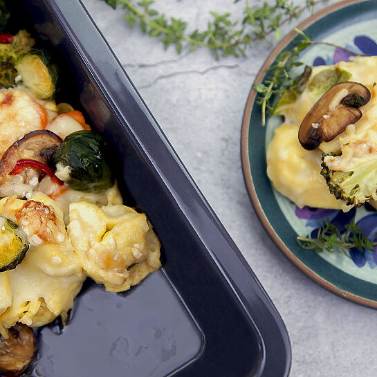 Rezept für Tortellini Auflauf mit Gemüse und Käse