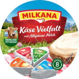Milkana Runddose Käse Vielfalt packshot Milkana Runddose Käse Vielfalt packshot