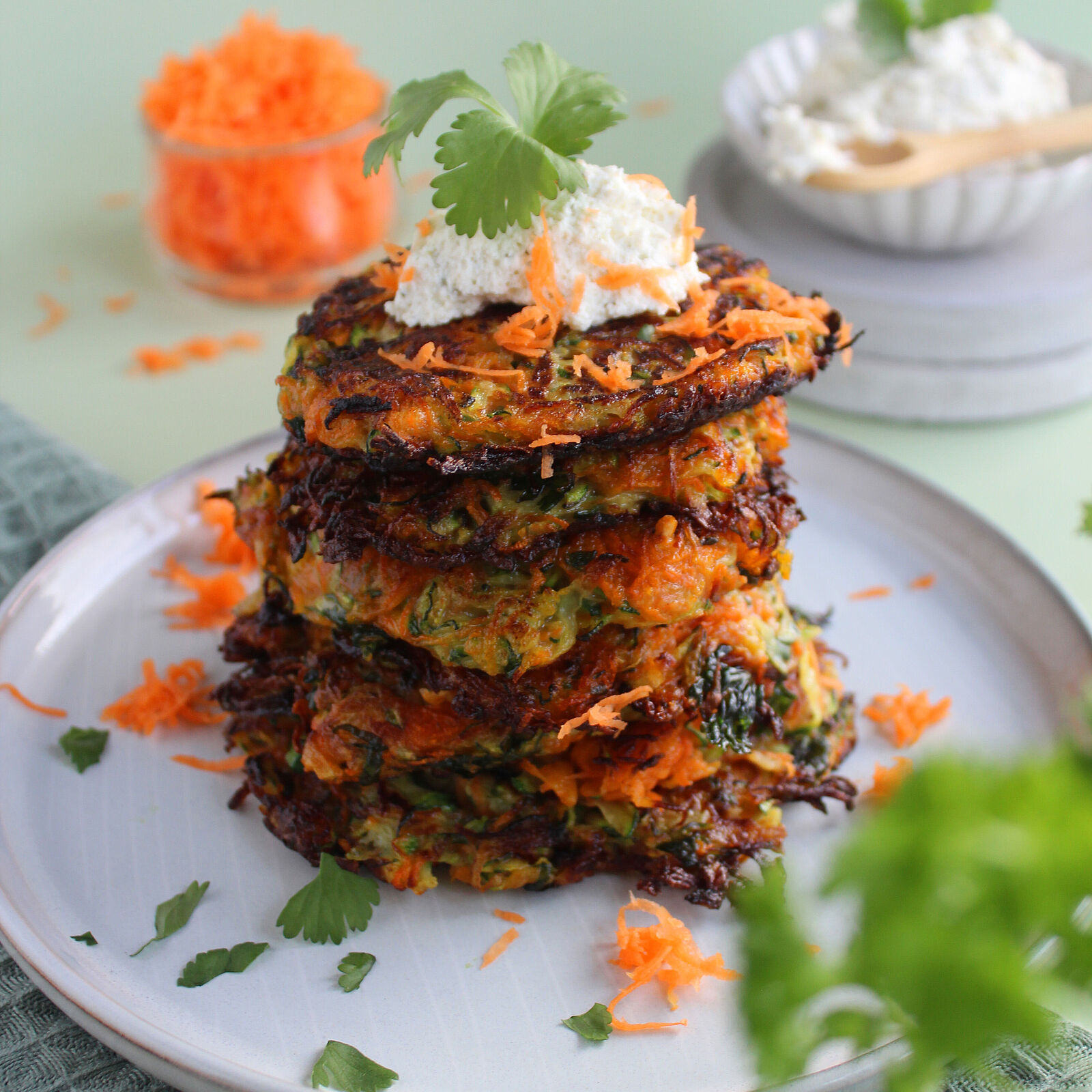 Zucchini-Möhren-Puffer