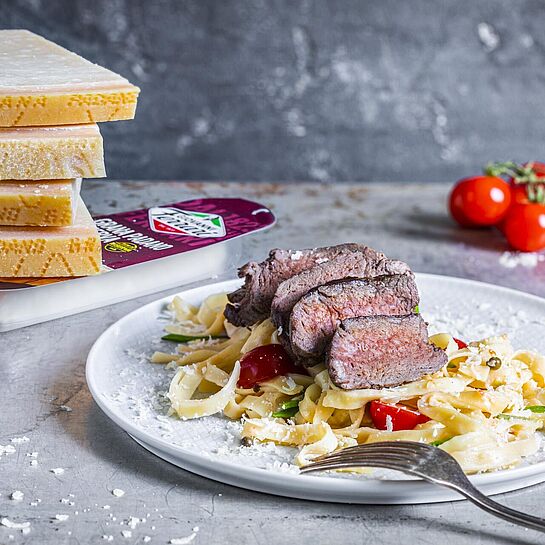 Tagliatelle mit Rinderstreifen