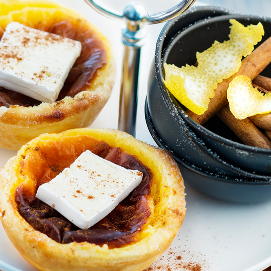 Géramont Pasteis de Nata gefüllte Puddingtörtchen