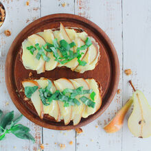 Rezept Stullen mit Brie und Birne Rezept Stullen mit Brie und Birne