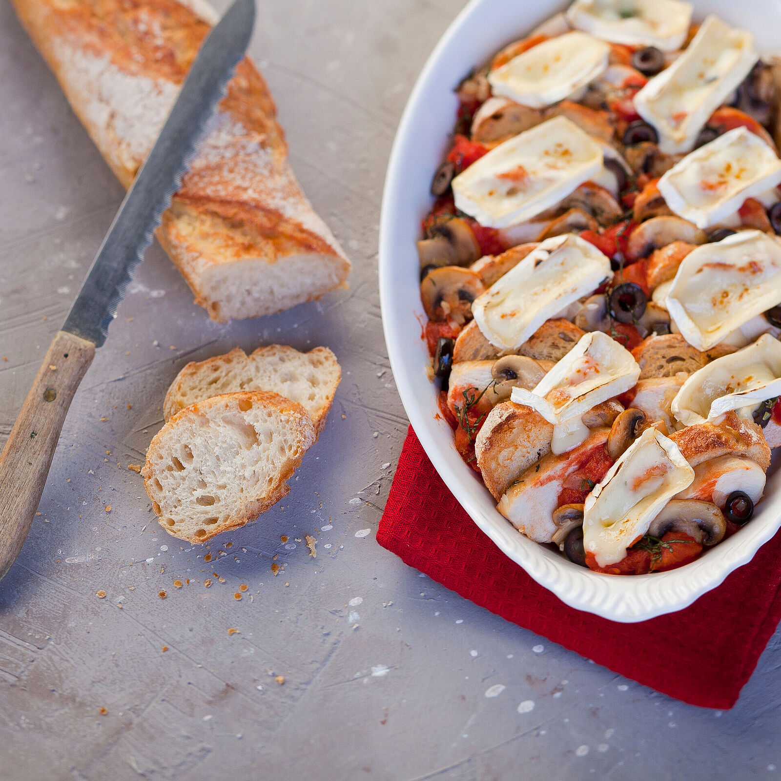 Bruschetta Brot Auflauf