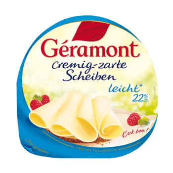 Géramont Produkte packshot cremig zarte Scheiben leicht