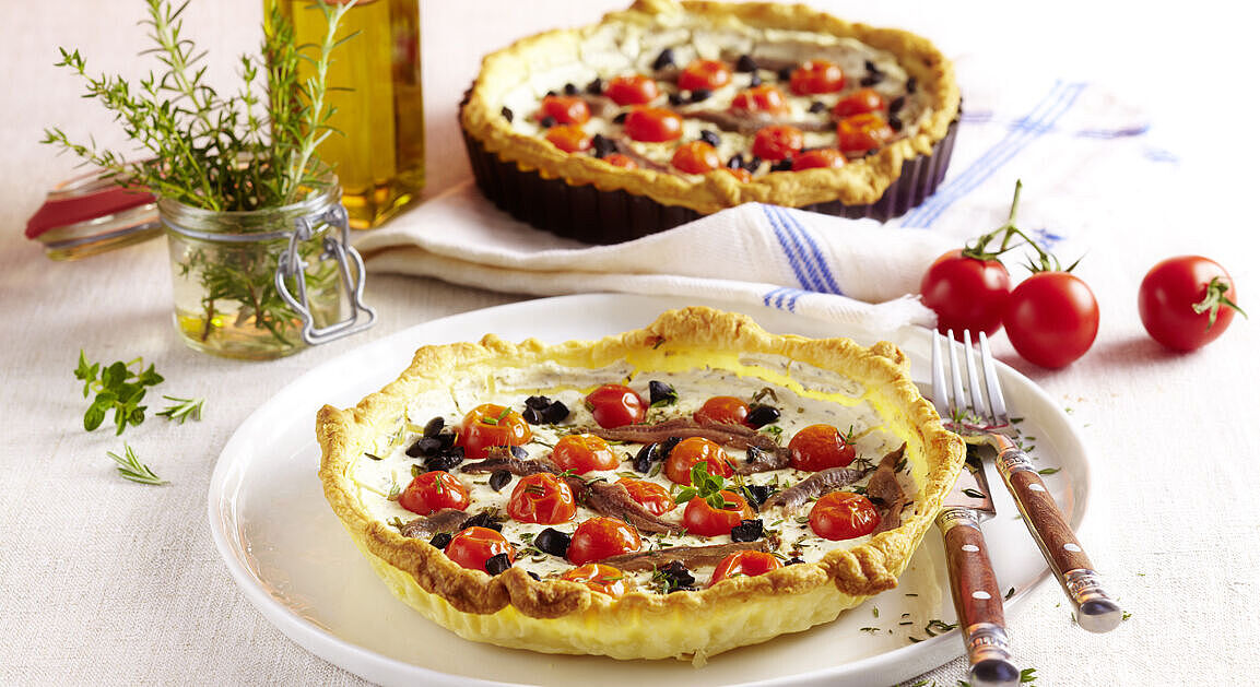 Oliven Sardellen Kuchen