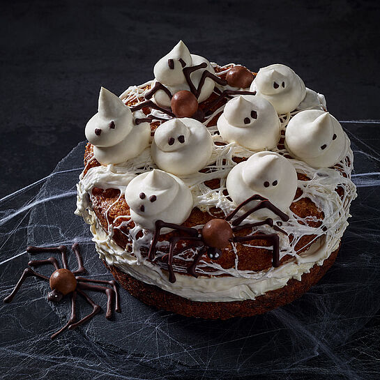 Rezept für leckeren Halloween Carrot Cake mit Chavroux Honig. 