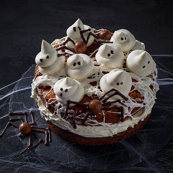 Rezept für leckeren Halloween Carrot Cake mit Chavroux Honig. 