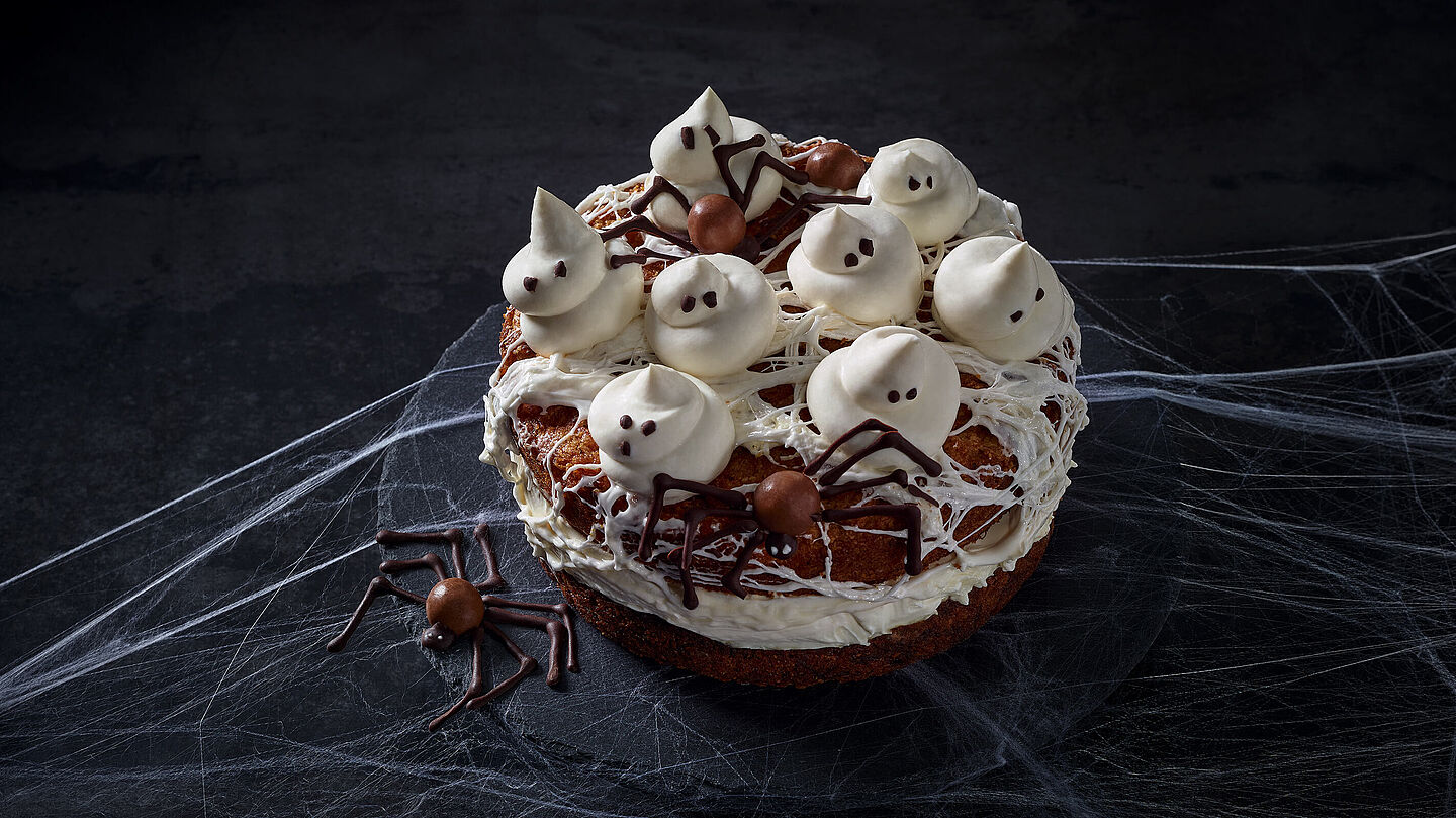 Rezept für leckeren Halloween Carrot Cake mit Chavroux Honig. 