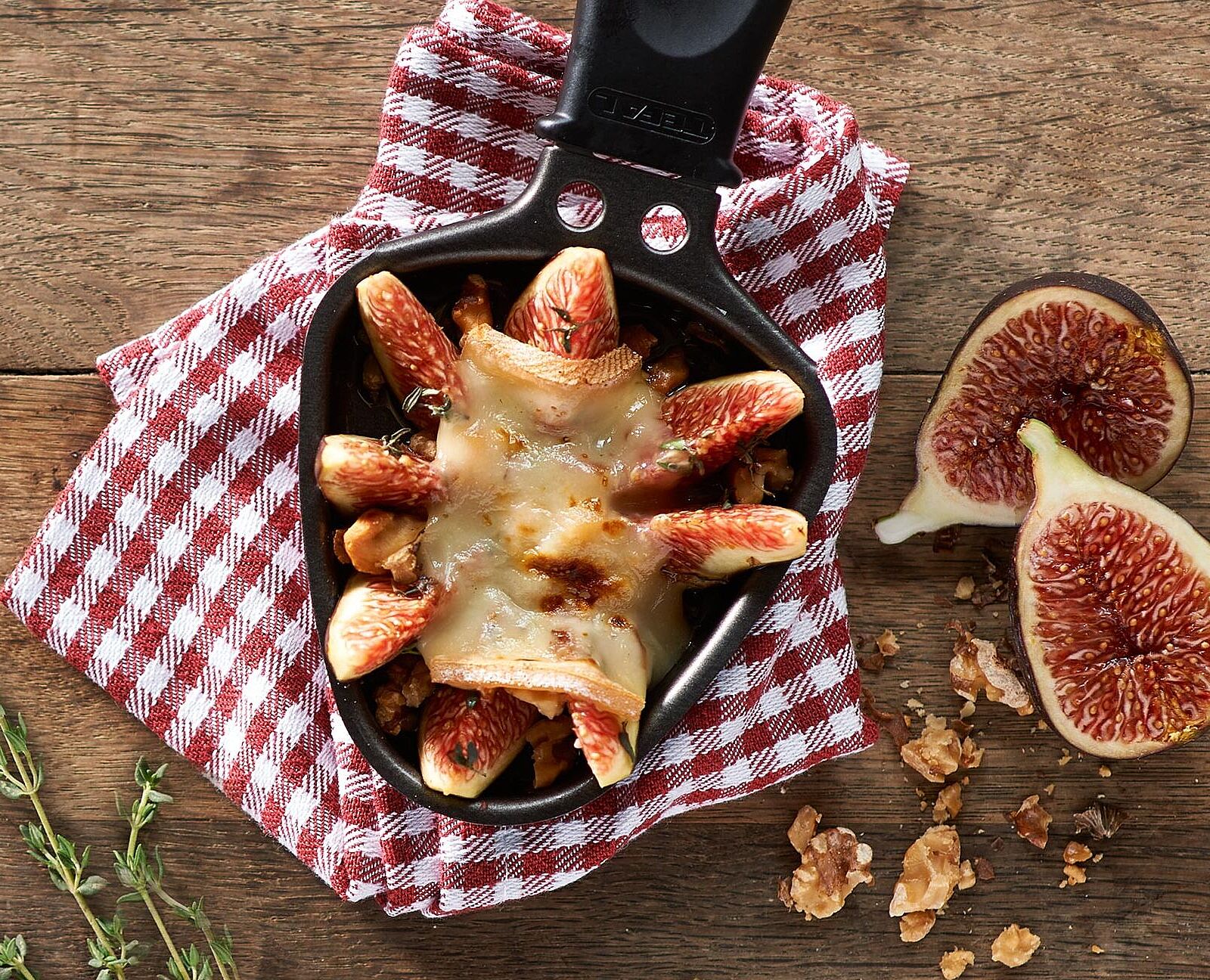 Raclette mit gratinierten Feigenspalten
