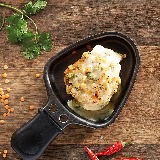 Raclette mit Süßkartoffeltaler